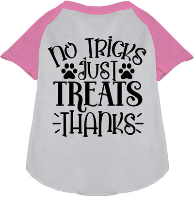 No Tricks, Just Treats Pet Raglan Shirt-4