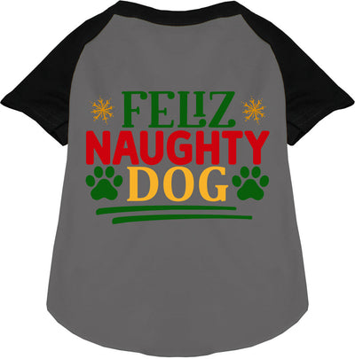 Feliz Naughty Dog Pet Raglan Shirt-2