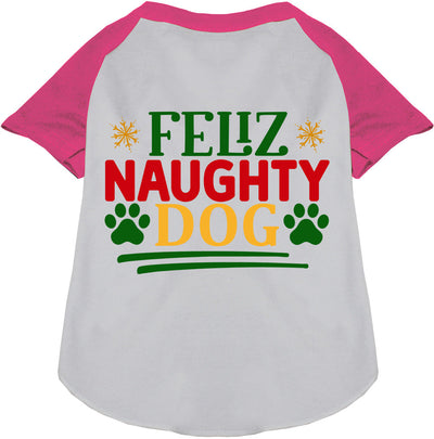 Feliz Naughty Dog Pet Raglan Shirt-4