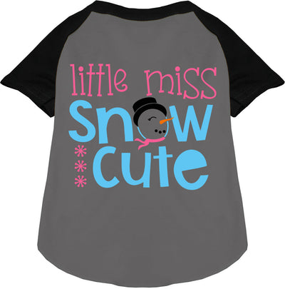 Little Miss Snow Cute Pet Raglan Shirt-2