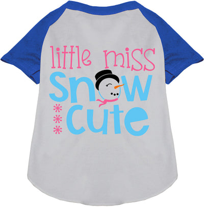 Little Miss Snow Cute Pet Raglan Shirt-3