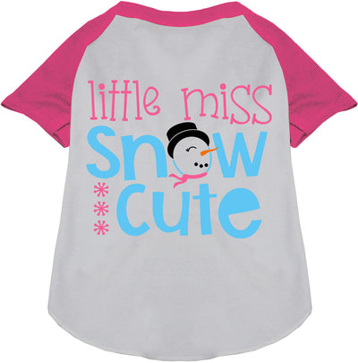 Little Miss Snow Cute Pet Raglan Shirt-4