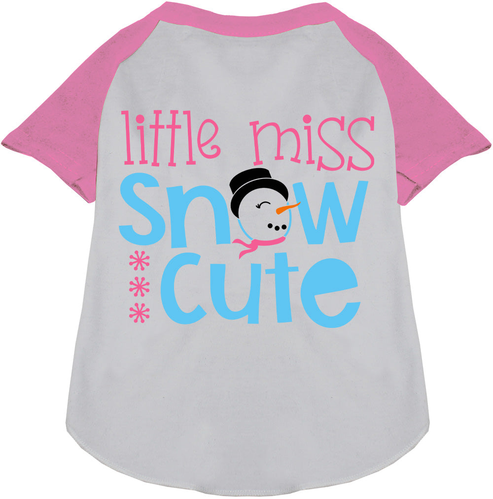 Little Miss Snow Cute Pet Raglan Shirt-0