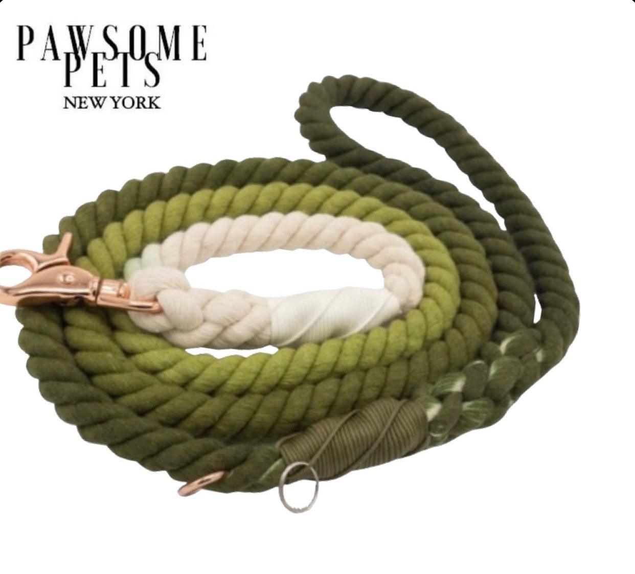 ROPE LEASH - OMBRE OLIVE-0