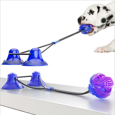 Ultimate Pet Molar Fun: Multifunction Double Tug Rope Balls Sucker Toy-7