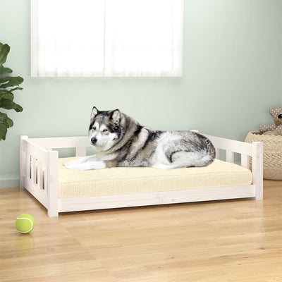 vidaXL Dog Bed Rectangular Modern Wooden Dog Couch Pet Bed Solid Wood Pine-18