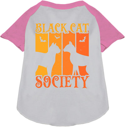 Black Cat Society Pet Raglan Shirt-4