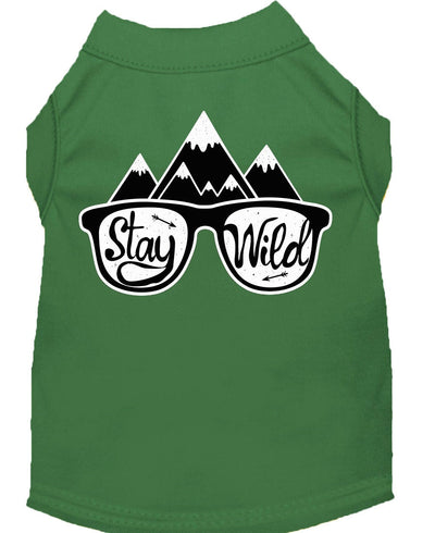 Pet Dog & Cat Shirt Screen Printed, "Stay Wild"-3