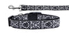 Pet Dog & Cat Nylon Collar or Leash, "Fancy Black and White"-0