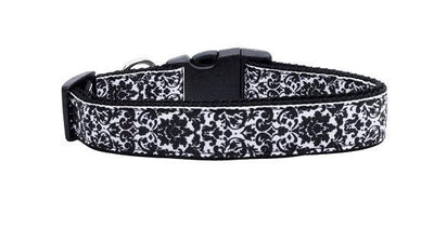 Pet Dog & Cat Nylon Collar or Leash, "Fancy Black and White"-2