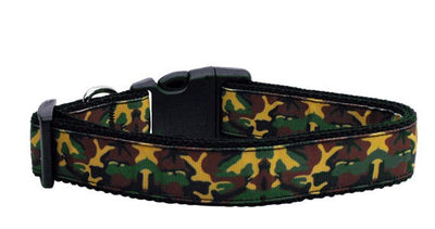 Pet Dog & Cat Nylon Collar or Leash, "Green Camo"-3