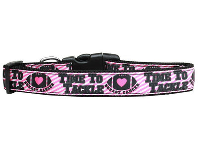 Pet Dog & Cat Nylon Collar or Leash, "Tackle Breast Cancer"-3