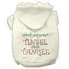 Christmas Pet, Dog & Cat Hoodie Rhinestone, "Don't Get Your Tinsel In A Tangle"-2