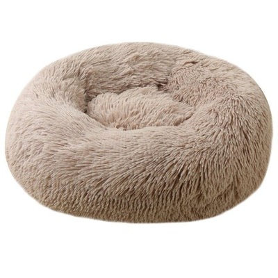 Round Cat Bed Warm Sleeping Cat Nest For Dogs Basket Pet Products Cushion Soft Long Plush Cat Pet Bed Mat Cat House Animals Sofa-5